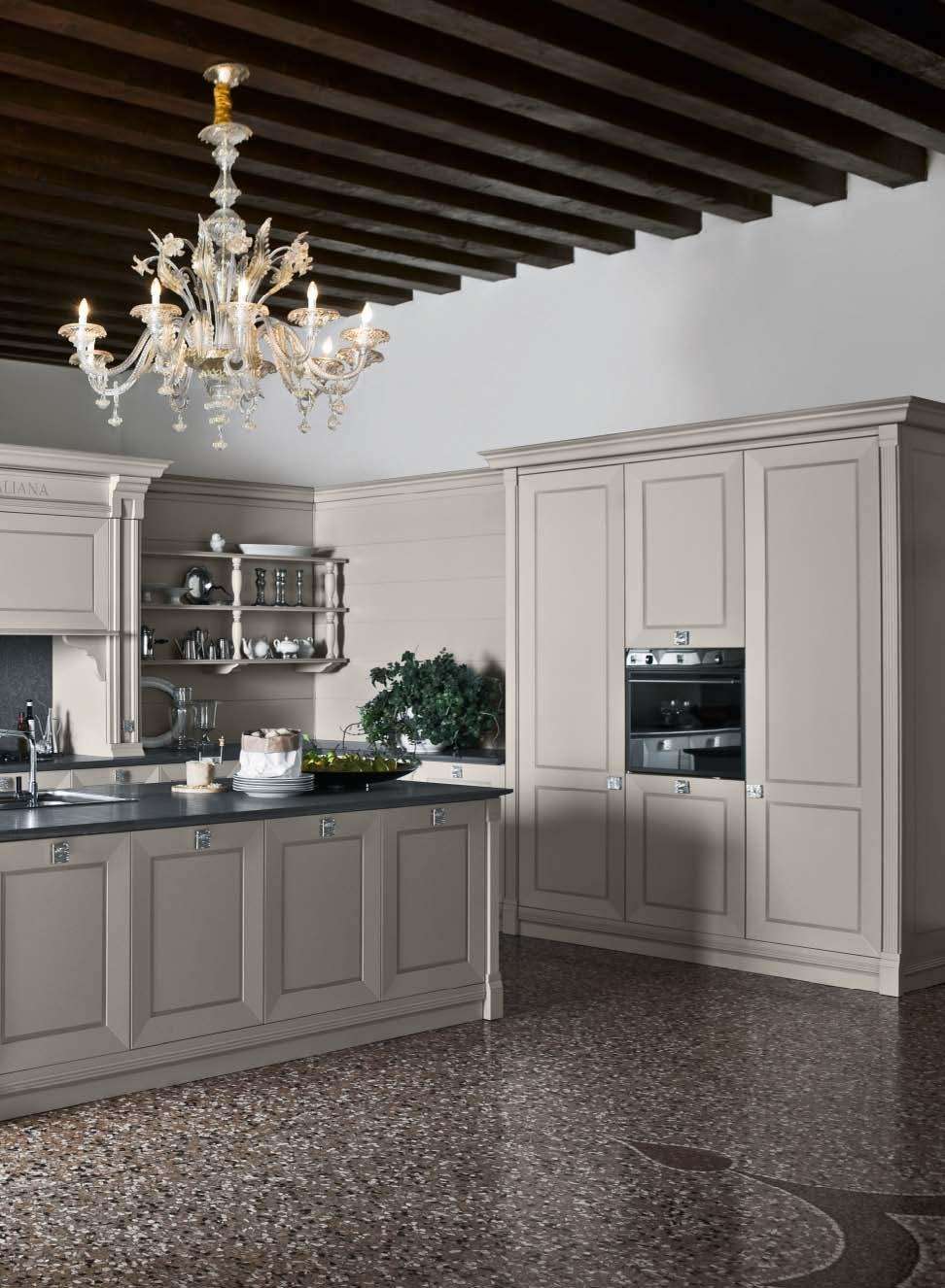 Кухня Cesar Etoile 4 Laccato Grigio Perla