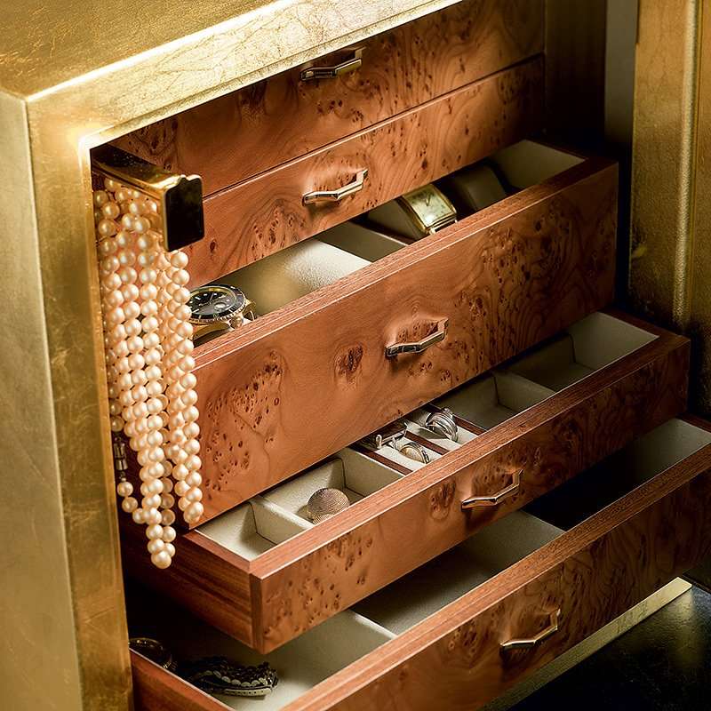 Сейф для ювелирных изделий Agresti Segreto Foglia Oro 912