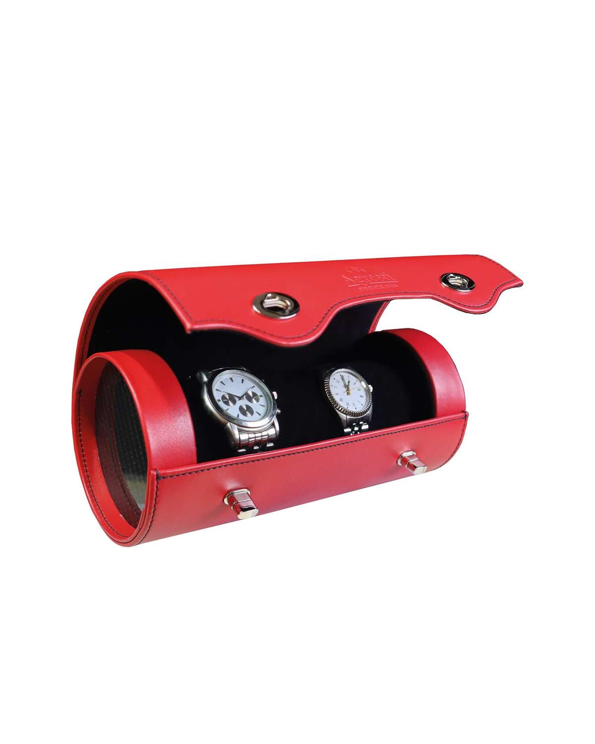 Футляр для хранения часов Agresti Rollo Carbonio Rosso 3626