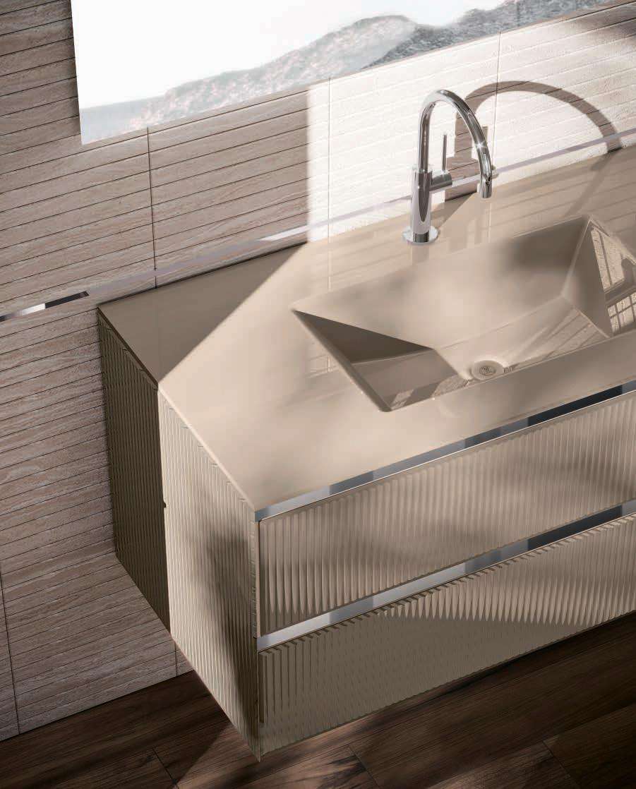 Композиция для ванной комнаты Oasis Eden Ribbed Glass Ed28