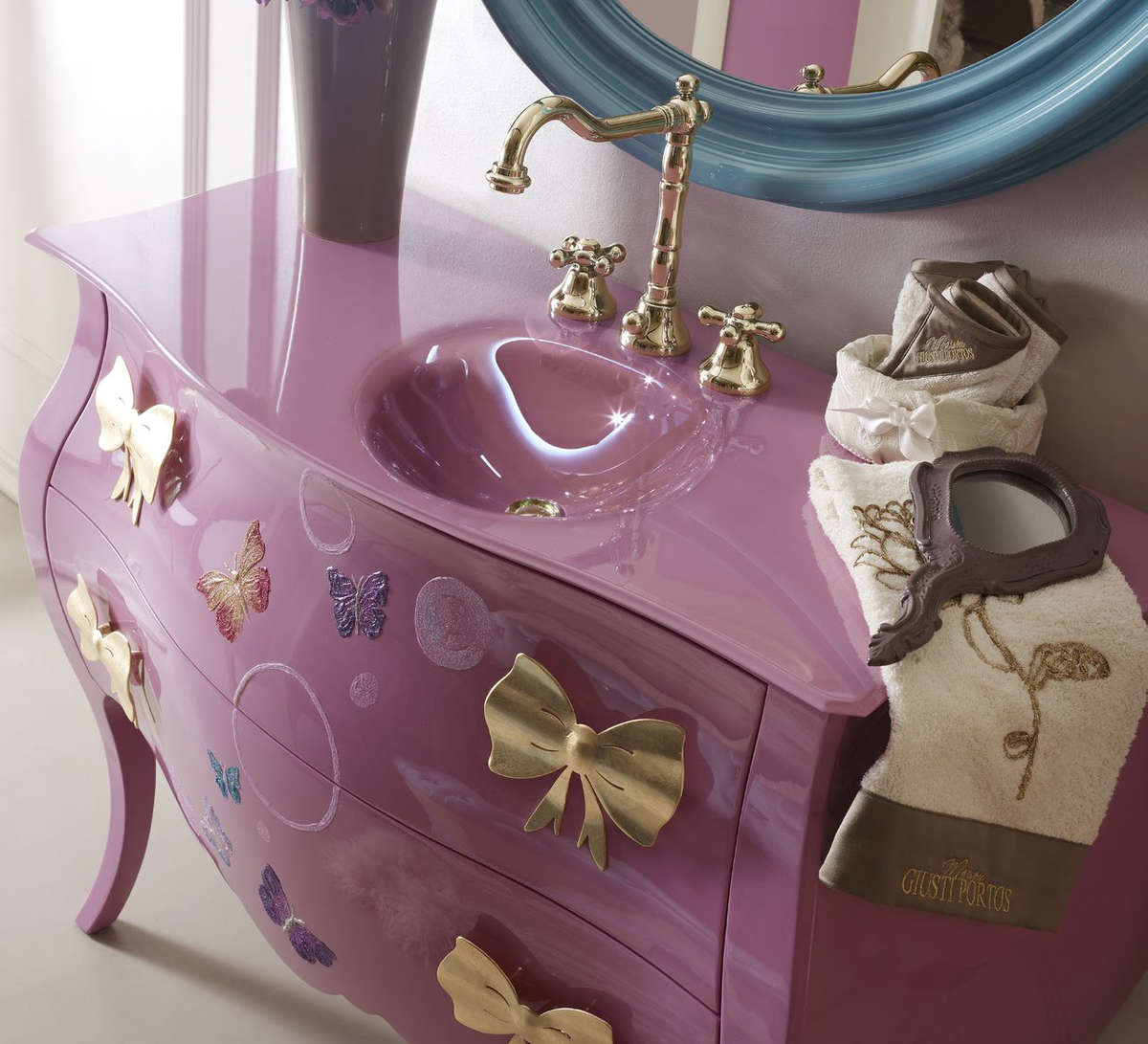 Ванная комната Giusti Portos Tiffany Decoro Farfalle