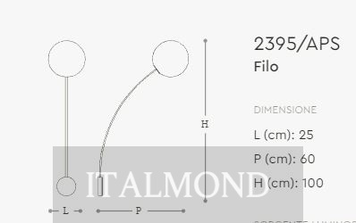 Бра Italamp Filo 2395/AP, 2395/APS