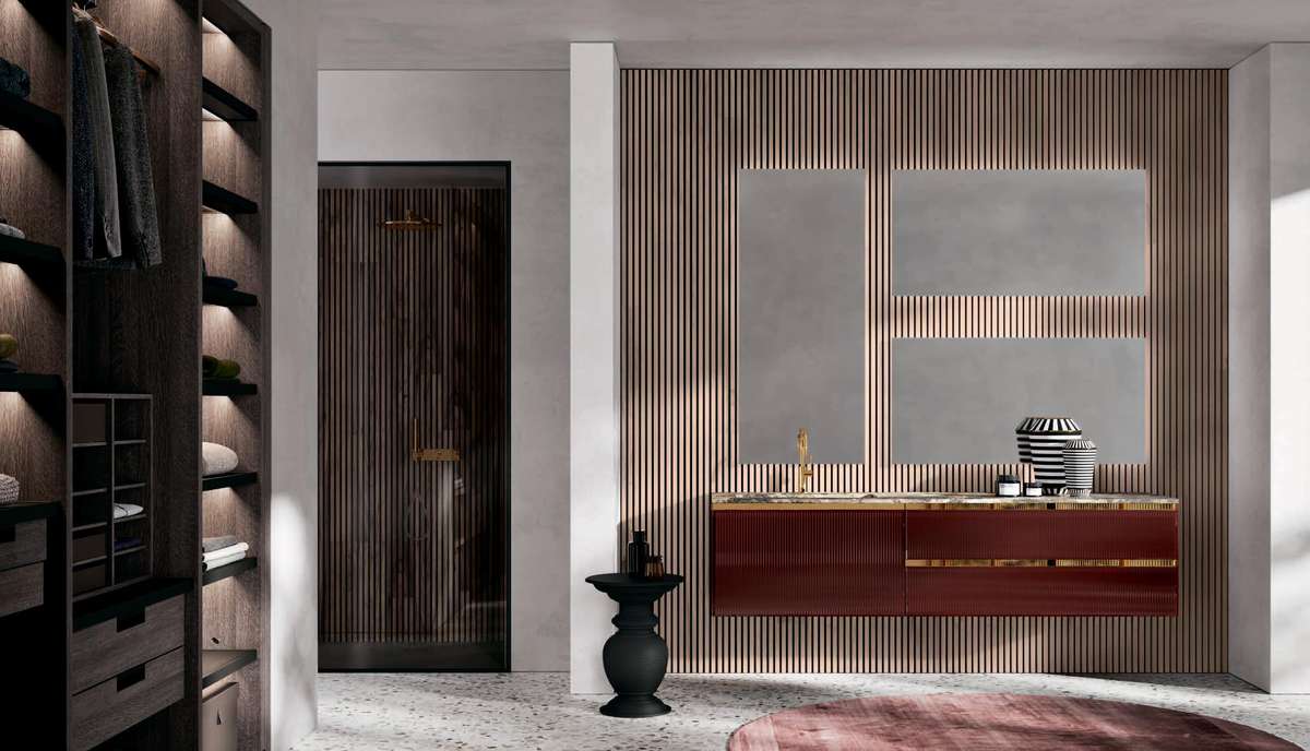 Композиция для ванной комнаты Oasis Eden Ribbed Glass Ed29