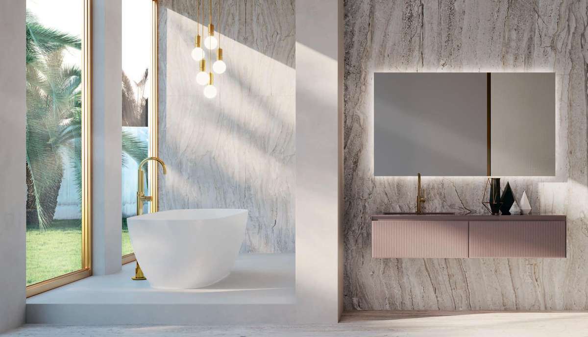 Композиция для ванной комнаты Oasis Eden Ribbed Glass Ed22