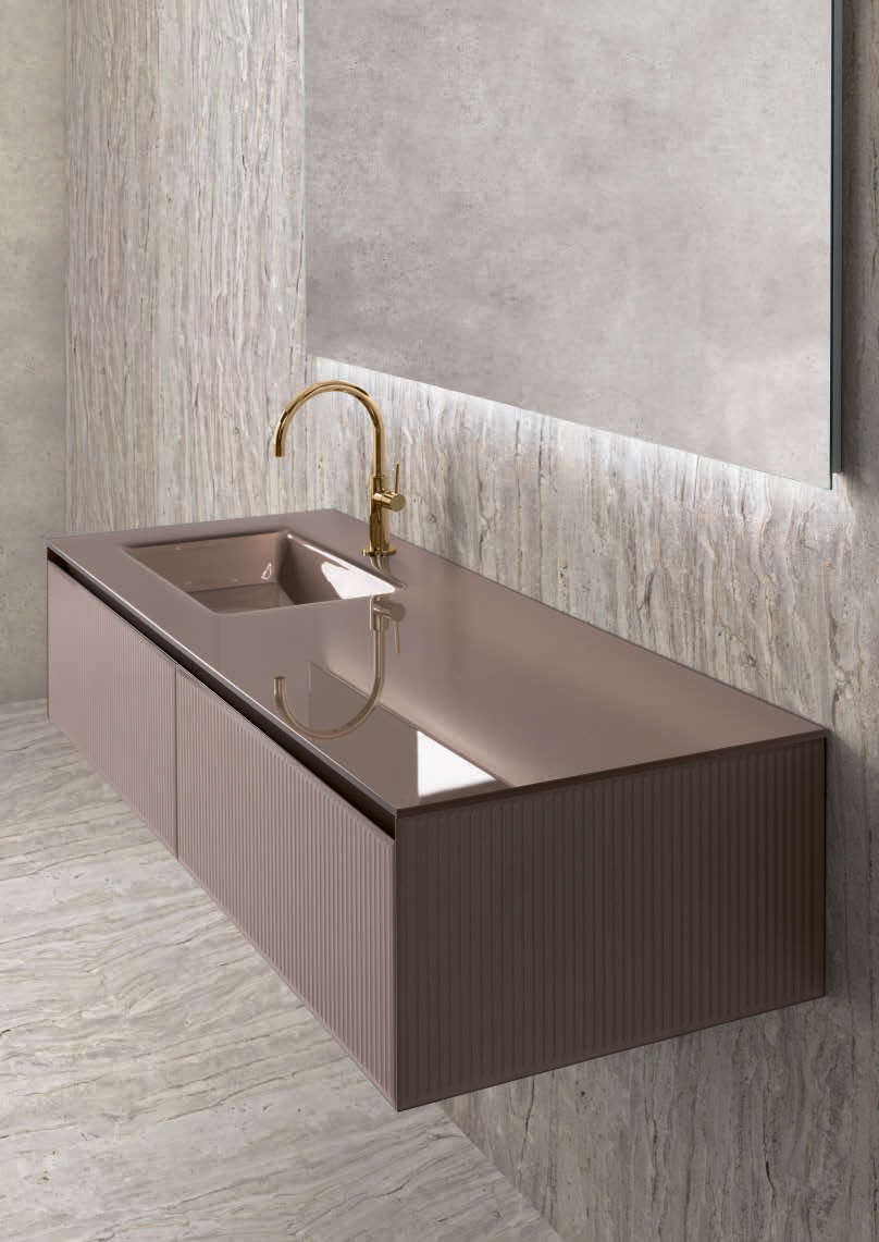 Композиция для ванной комнаты Oasis Eden Ribbed Glass Ed22