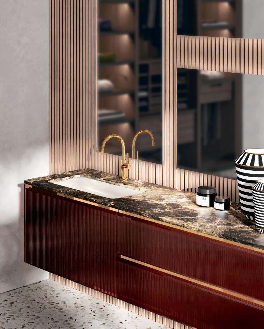 Композиция для ванной комнаты Oasis Eden Ribbed Glass Ed29