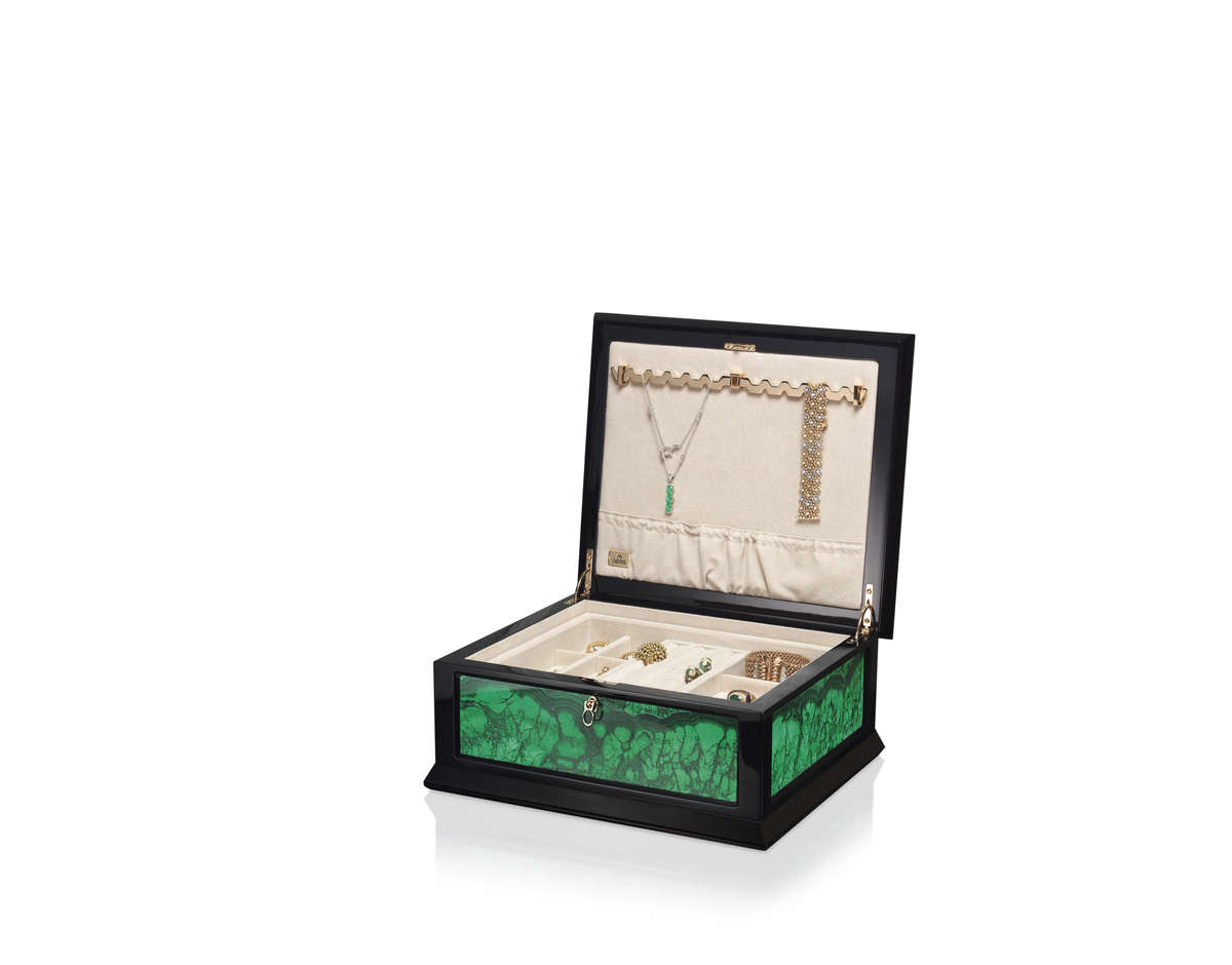 Шкатулка для драгоценностей Agresti Box Teca malachite