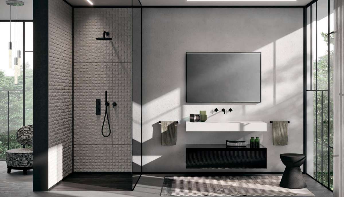 Композиция для ванной комнаты Oasis Eden Ribbed Glass Ed27