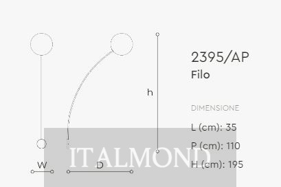 Бра Italamp Filo 2395/AP, 2395/APS