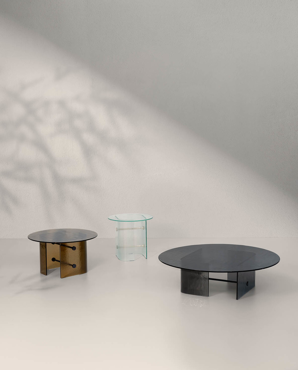 Стол журнальный уличный Potocco Double L Glaze 952/TVCH-52-OUT - 952/TVMC-70-OUT - 952/TVBC-110-OUT - outdoor