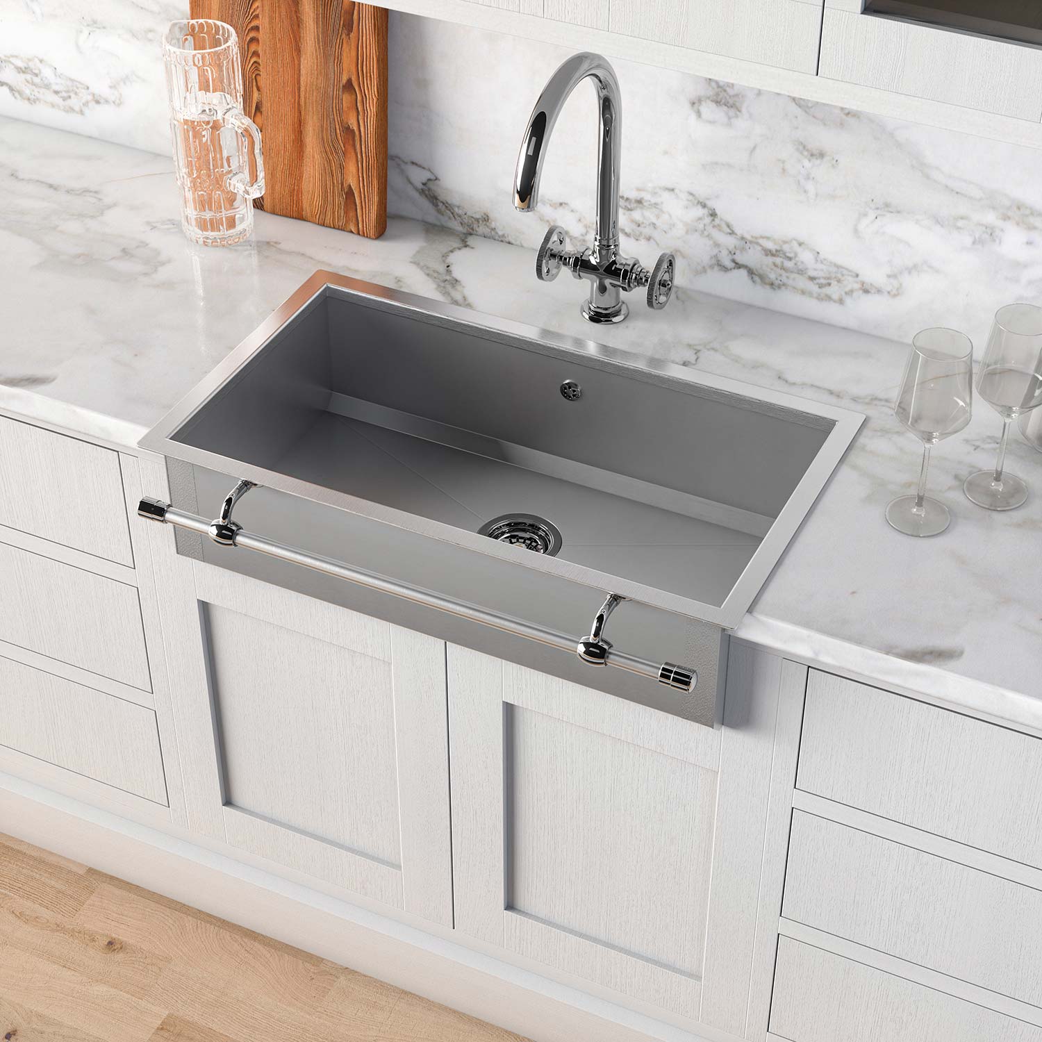 Раковина для кухни Officine Gullo Semi-recessed rectangular sink / Lavello da semi-incasso rettangolare