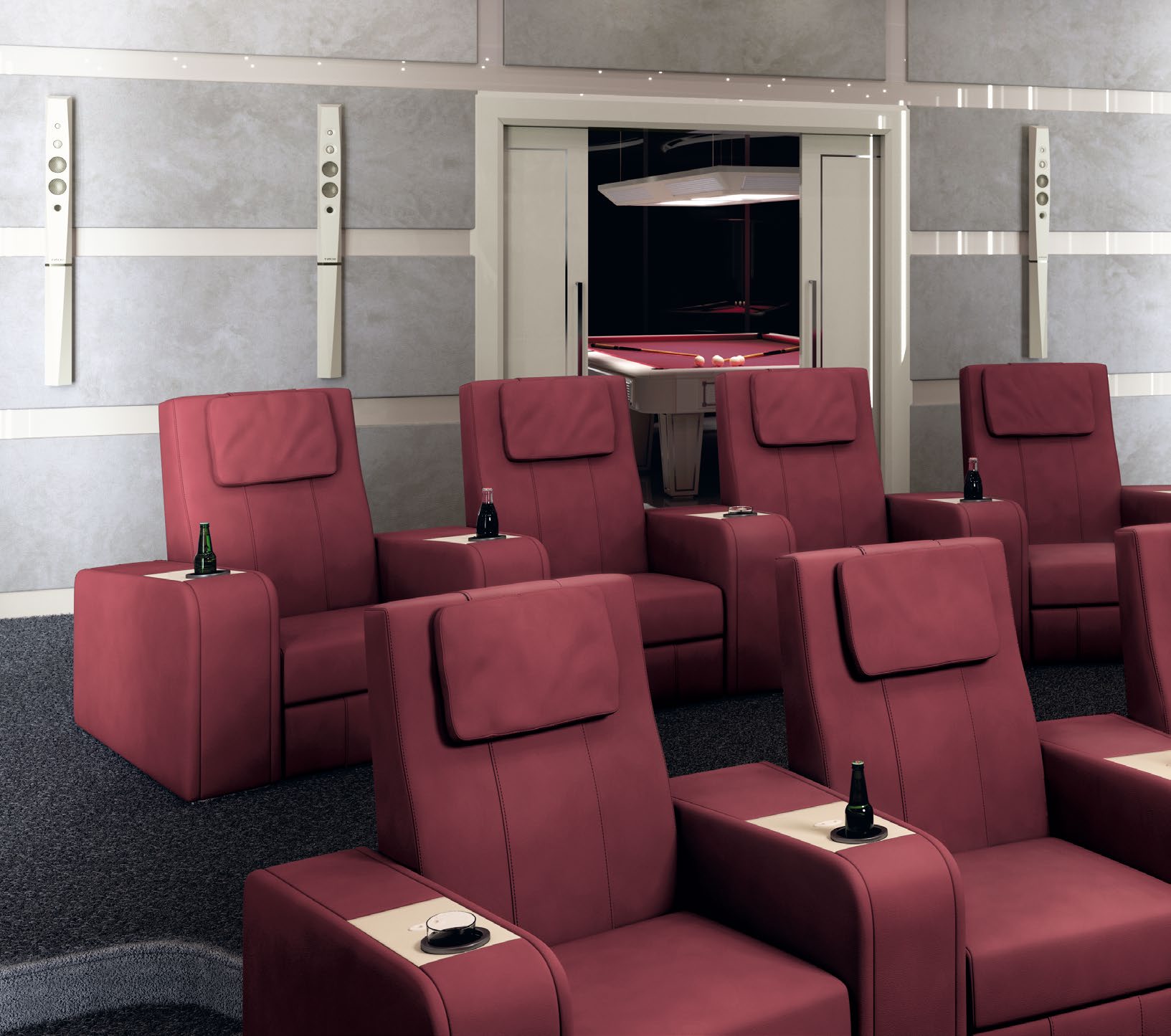 Домашний кинотеатр Vismara Design Desire Home Theater Room Straight Row