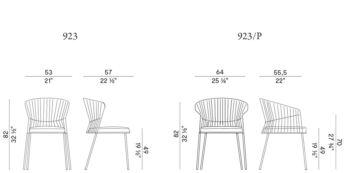 Стул и кресло уличные Potocco Ola 923 - 923P - outdoor