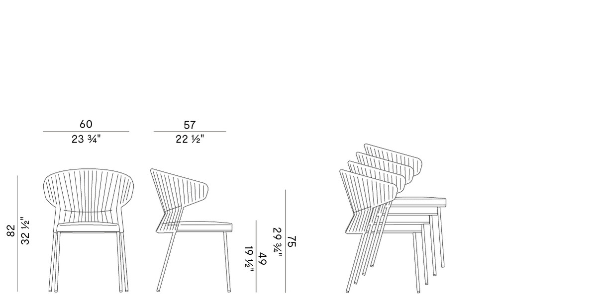 Кресло уличное Potocco Ola 923 P-IMP