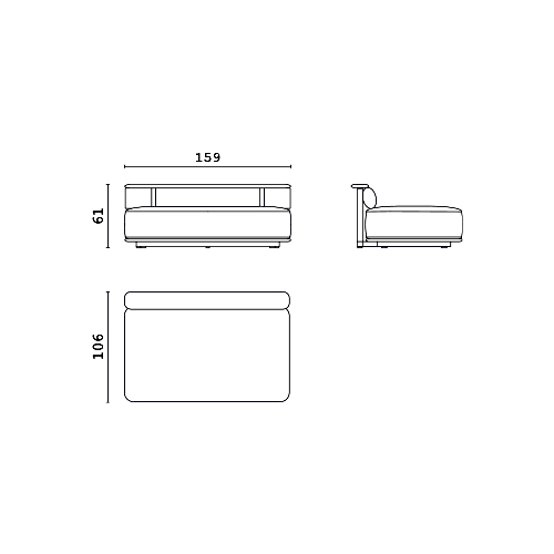 Диван уличный Cprn Homewood Cipriani Pedro Modular