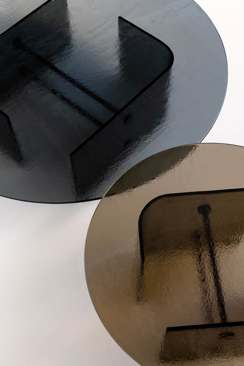 Стол журнальный уличный Potocco Double L Glaze 952/TVCH-52-OUT - 952/TVMC-70-OUT - 952/TVBC-110-OUT - outdoor