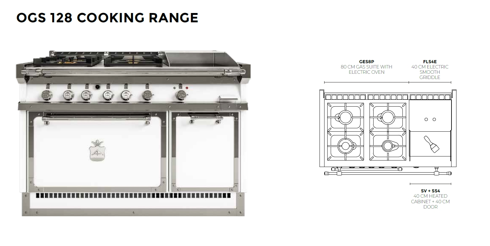 Плита кухонная профессиональная Officine Gullo Ogs 128 Cooking Range