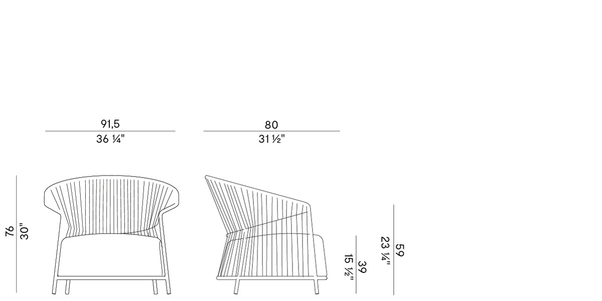 Кресло уличное Potocco Ola 923PL - outdoor